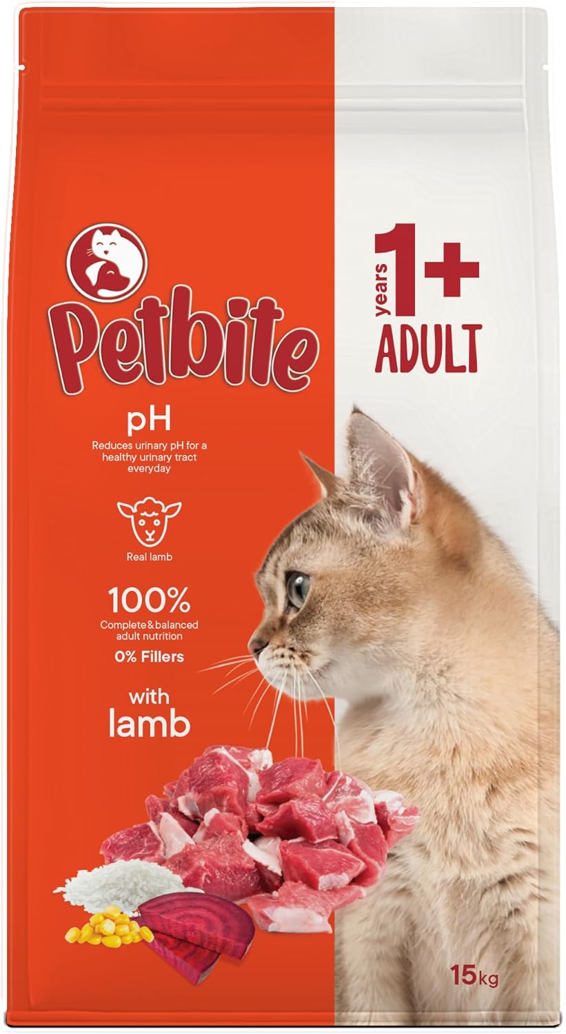 Petbite Yetişkin Kediler İçin Kuzu Etli Kuru Kedi Maması (15 Kg, Kuzu) - Ana Görsel