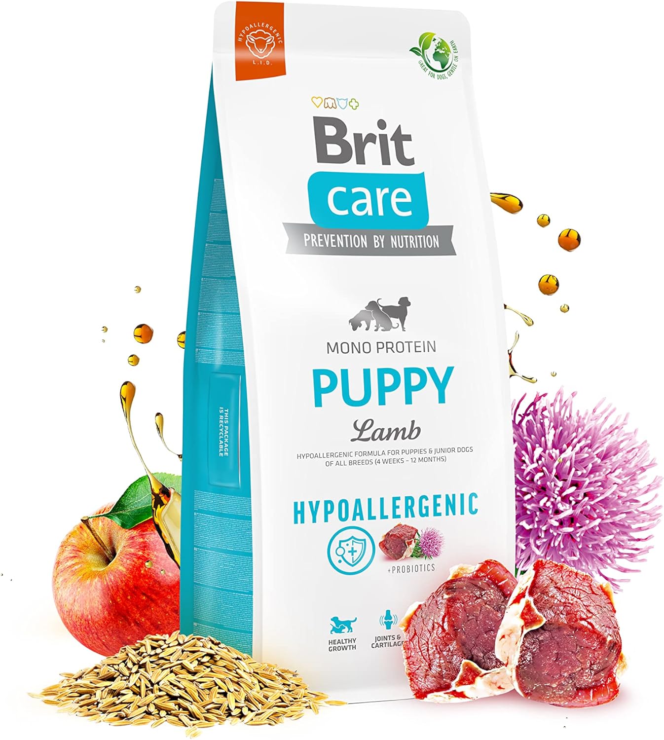 Brit Care Mono Protein Hipoalerjenik Tüm Irklar için Kuzulu Yavru Köpek Maması 3 KG - Ana Görsel