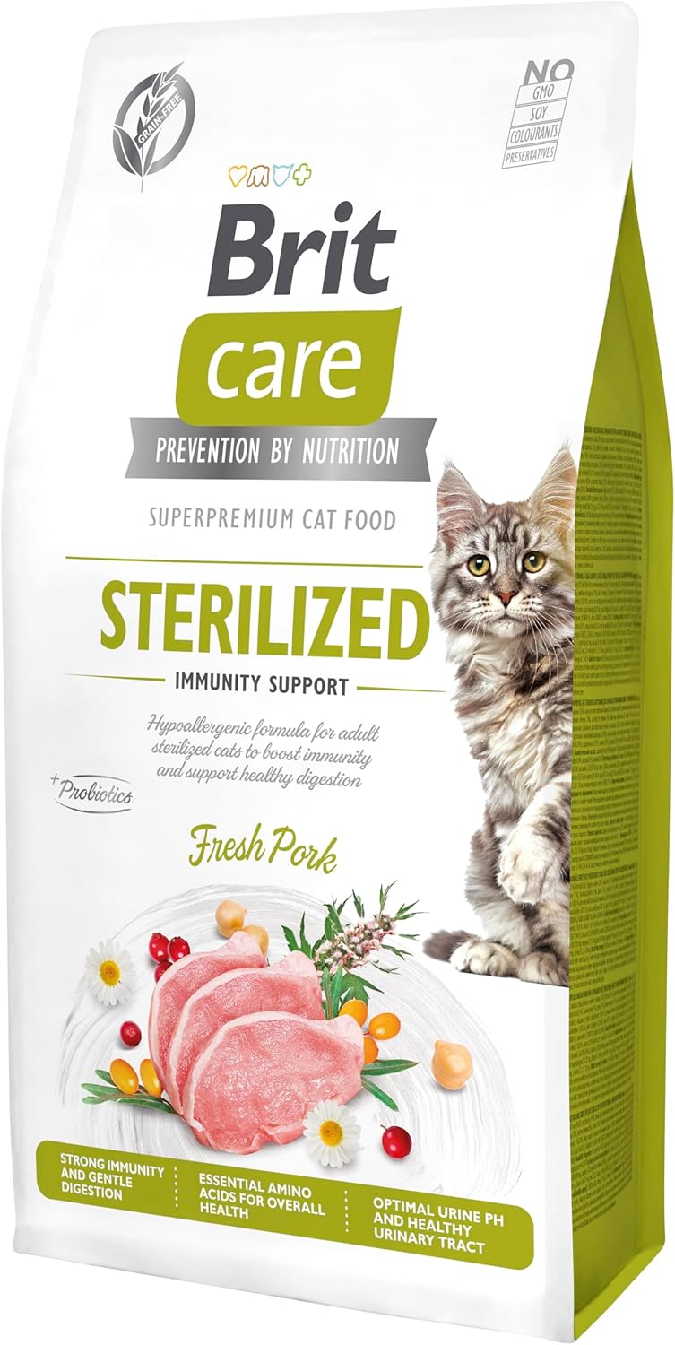 Brit Care Immunity Support Tahılsız Domuz Etli Kısırlaştırılmış Yetişkin Kedi Maması 7 KG - Ana Görsel