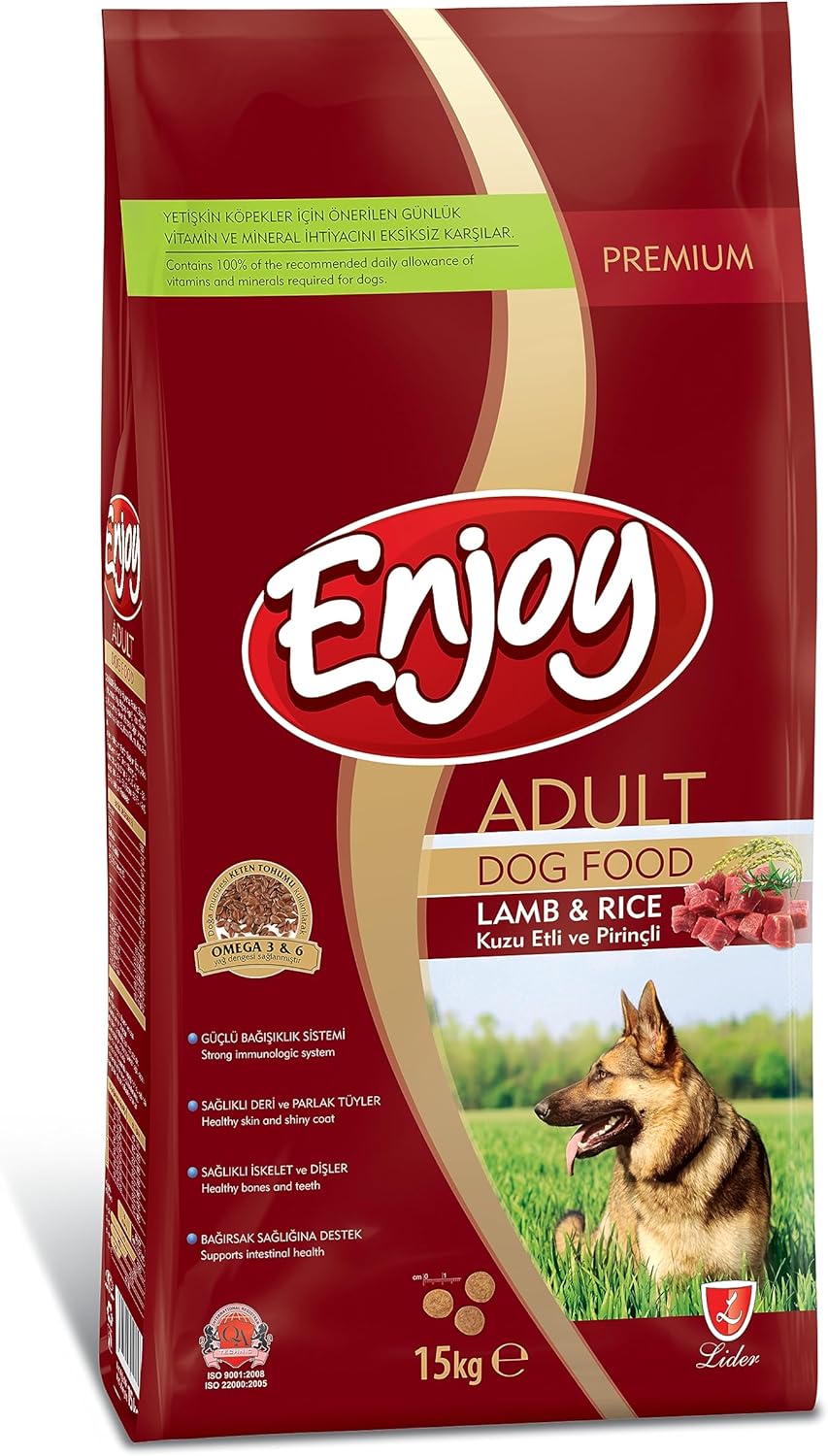 Enjoy Premium Pirinçli ve Kuzu Etli Yetişkin Köpek Maması 15 KG - Ana Görsel