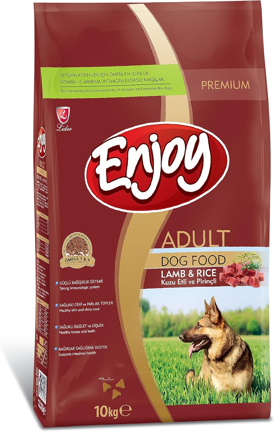 Enjoy Premium Pirinçli ve Kuzu Etli Yetişkin Köpek Maması 10 KG - Ana Görsel