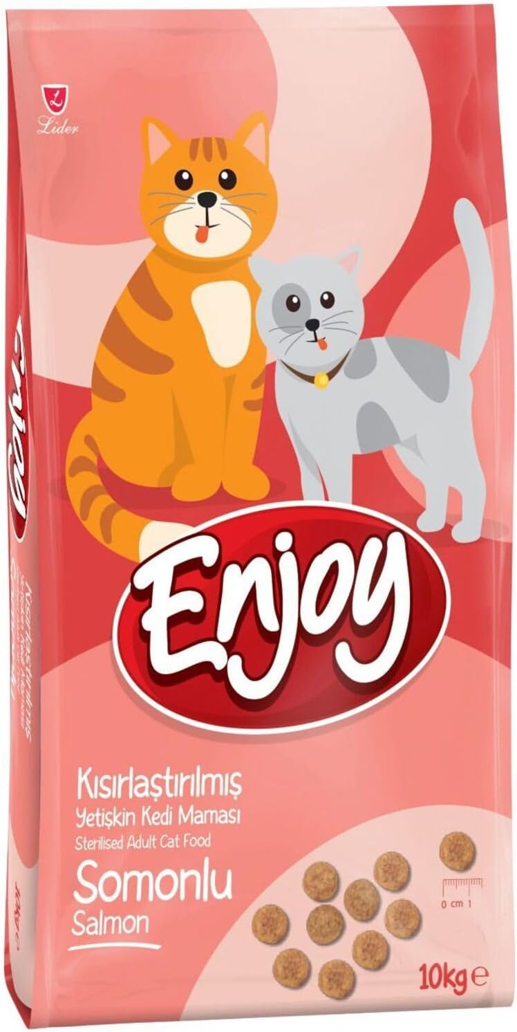 Enjoy Somonlu Kısırlaştırılmış Yetişkin Kedi Maması 10 KG - Ana Görsel