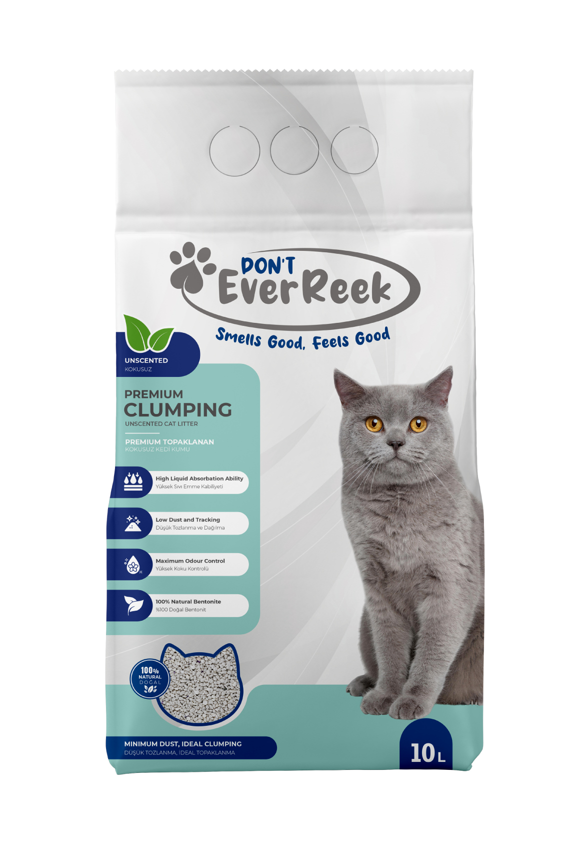 Ever Reek Premium Kokusuz Kedi Kumu 10L