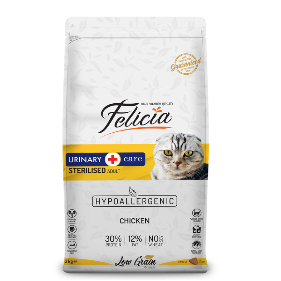 Felicia Urinary Care Az Tahıllı Tavuklu Kısırlaştırılmış Yetişkin Kedi Maması 2 KG - Ana Görsel