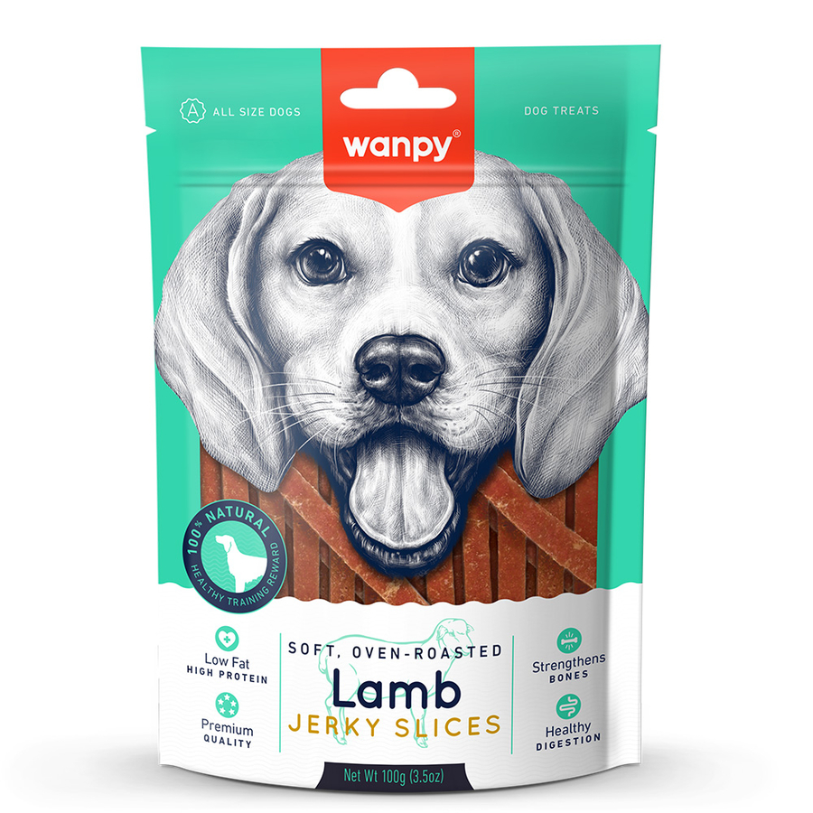 Wanpy Yumuşak Kuzu Eti Dilimleri Köpek Ödülü 100G - Ana Görsel