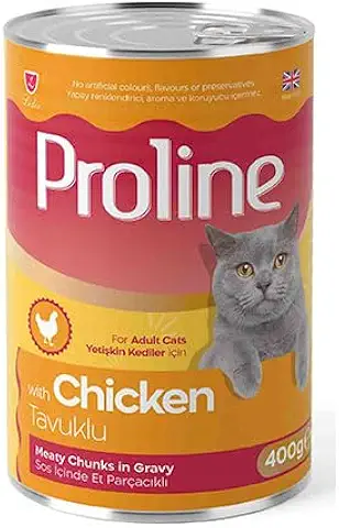 Proline Sos içinde Et Parçacıklı Tavuklu Yetişkin Kedi Maması 400 G - Ana Görsel