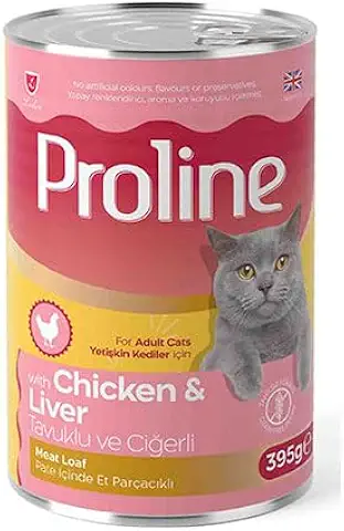 Proline Pate içinde Et Parçacıklı Tavuklu ve Ciğerli Yetişkin Kedi Maması 395 G - Ana Görsel