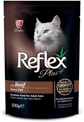 Reflex Plus Biftekli Pouch Kedi Konserve Sos  İçinde Et Parçacıklı 100 G - Ana Görsel