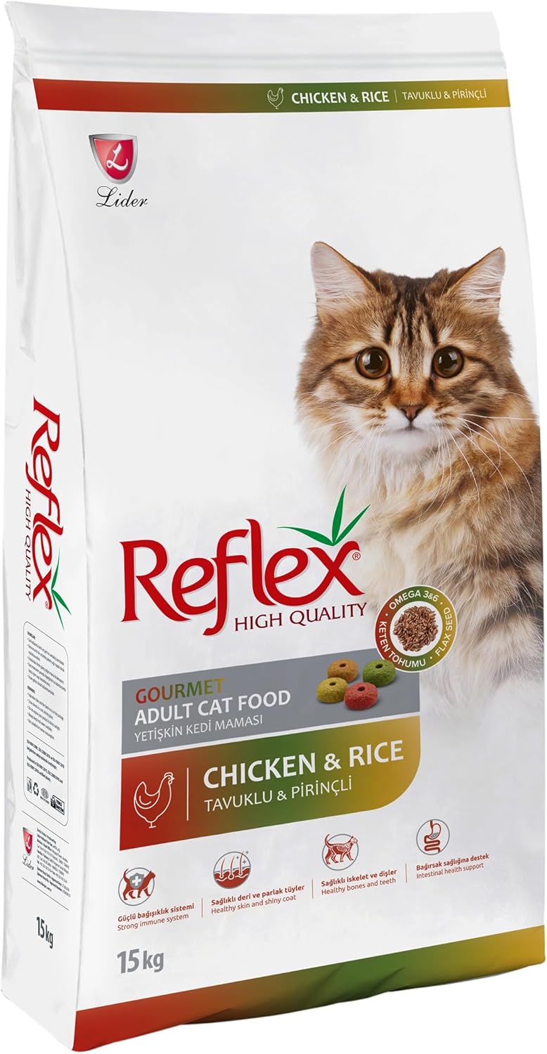 Reflex Tavuklu Ve Pirinçli Gourmet Yetişkin Kedi Maması 15 KG - Ana Görsel