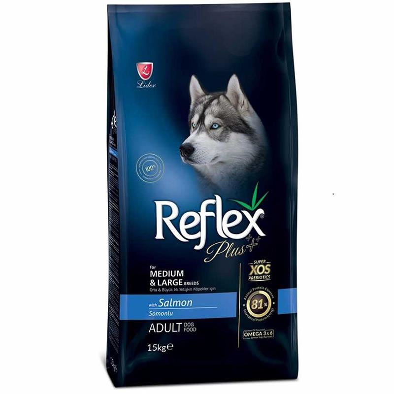 Reflex Plus Somonlu Orta&Büyük Irk Yetişkin Köpek Kuru Maması 15 KG - Ana Görsel